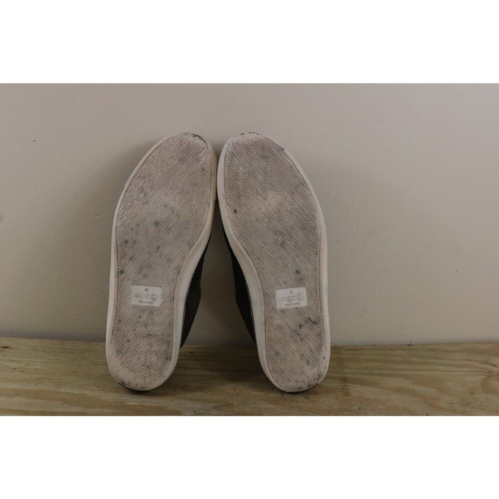 Gucci Sneakers 41 Brown Suede Lifford Antique Slip On Shoes Italy - Picture 8 of 16